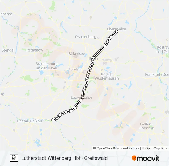 RE3 Train Line Map
