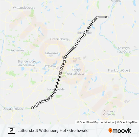RE3 Train Line Map