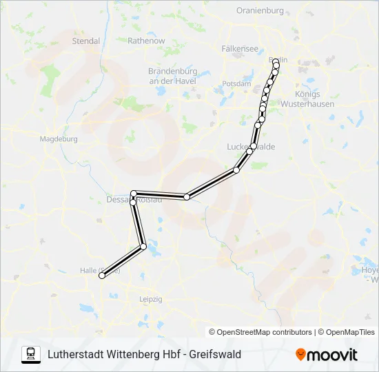 RE3 Train Line Map