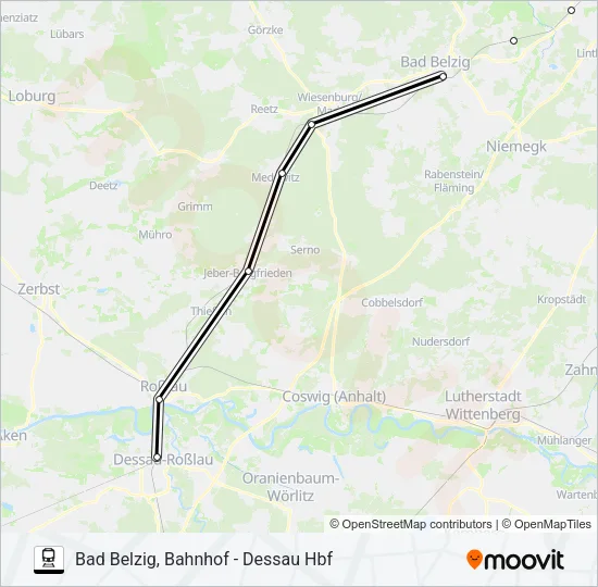 RE7 Train Line Map