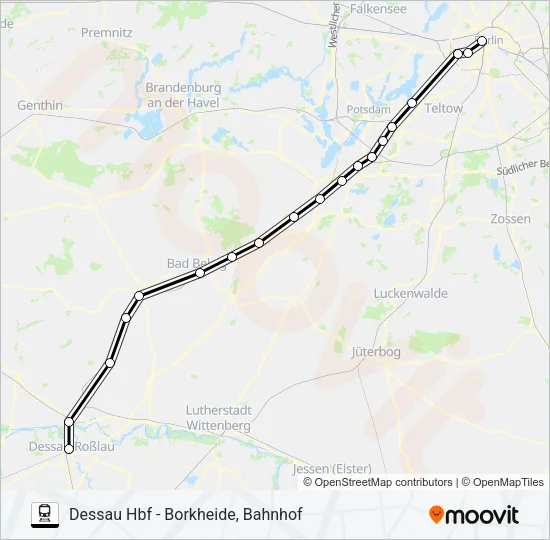 RE7 Train Line Map