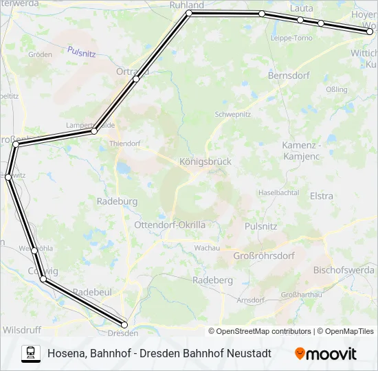 RE15 Train Line Map