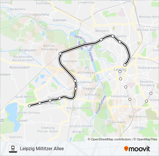 Поезд S1: карта маршрута