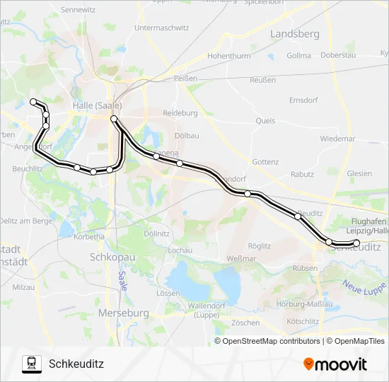 Поезд S3: карта маршрута