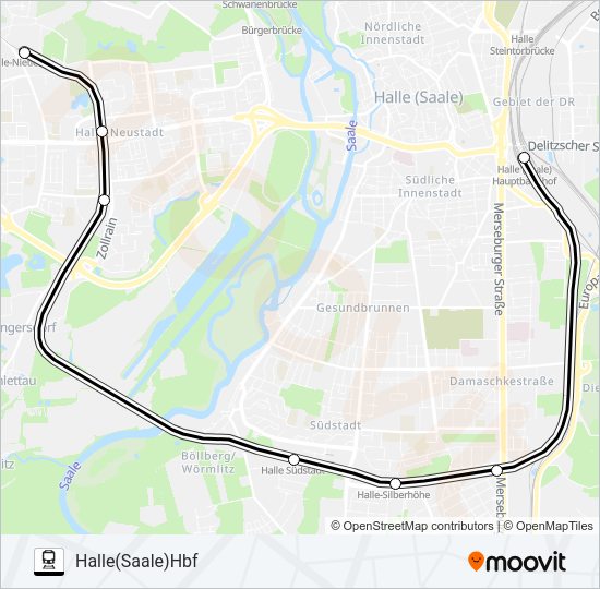Поезд S3: карта маршрута