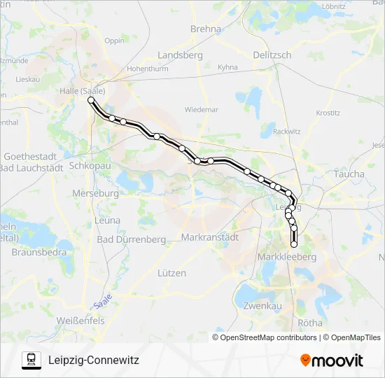 Поезд S3: карта маршрута