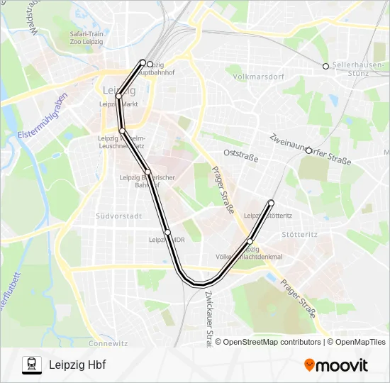 Поезд S3: карта маршрута