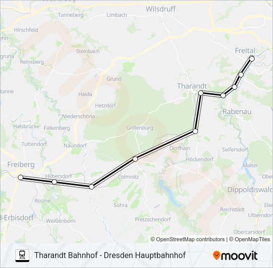 Поезд S3: карта маршрута