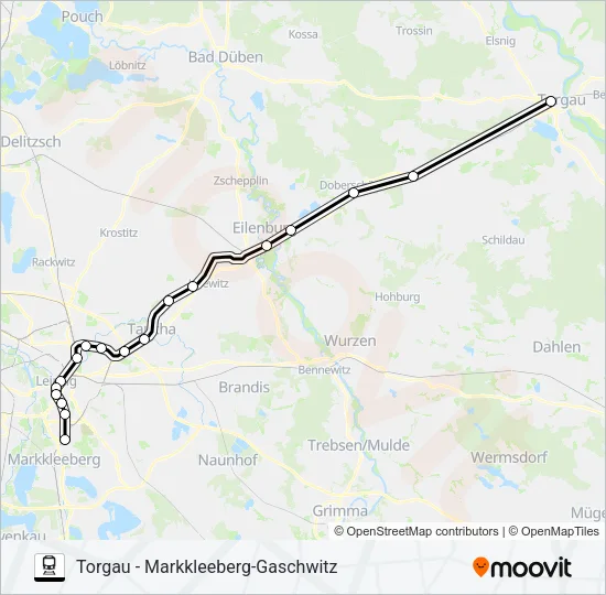 Поезд S4: карта маршрута