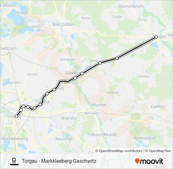 Поезд S4: карта маршрута