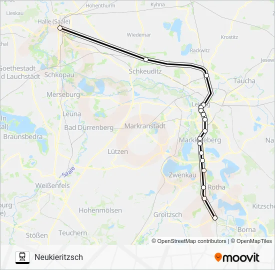 Поезд S5: карта маршрута