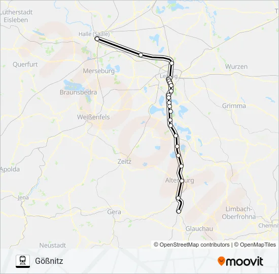 Поезд S5: карта маршрута