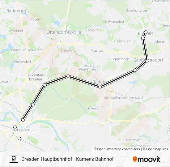 Поезд S8: карта маршрута