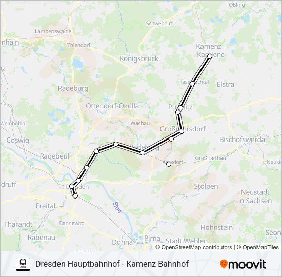 Поезд S8: карта маршрута