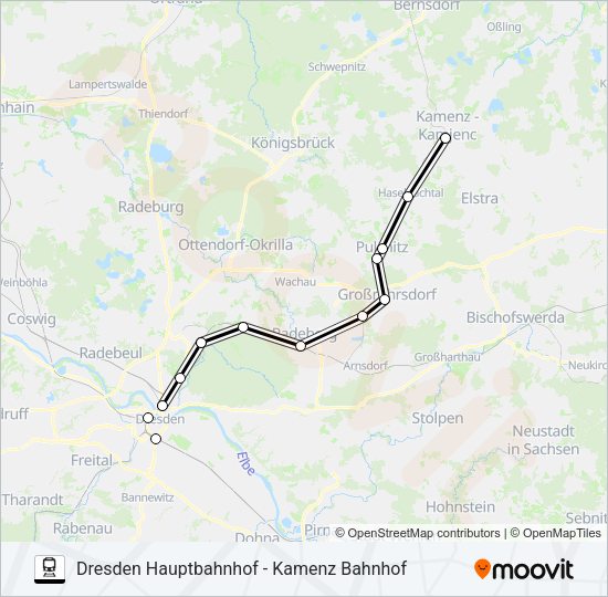 Поезд S8: карта маршрута