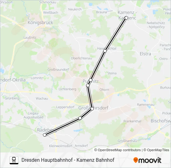 Поезд S8: карта маршрута