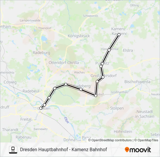 Поезд S8: карта маршрута