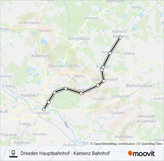 Поезд S8: карта маршрута