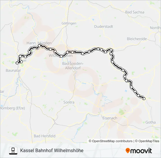 RB2 Train Line Map