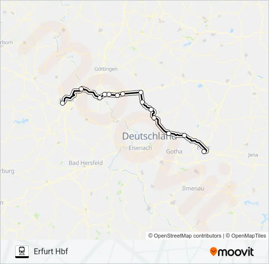 RB2 Train Line Map