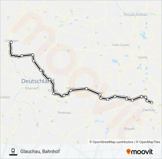 RE1 Train Line Map