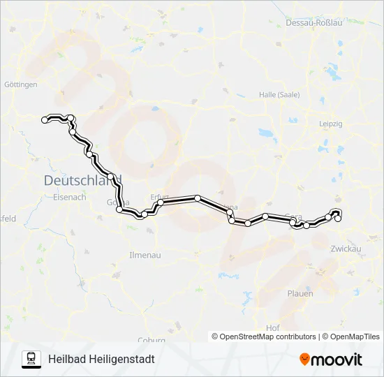 RE1 Train Line Map