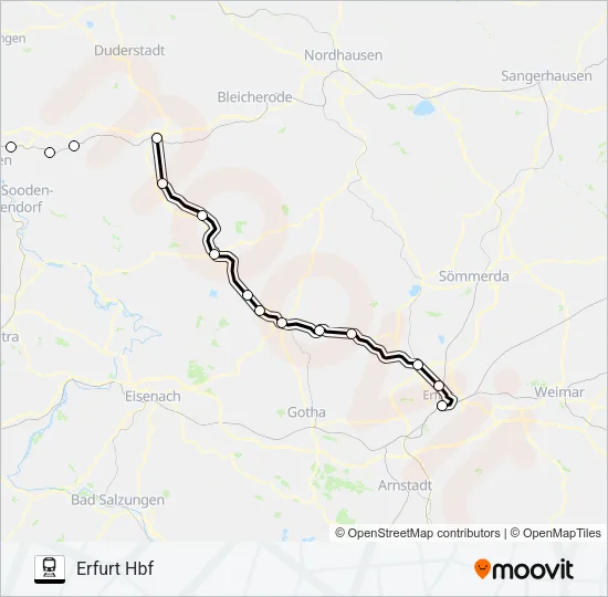 RE2 Train Line Map