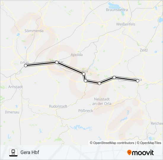 RE3 Train Line Map