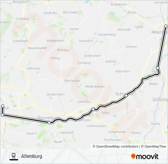 RE3 Train Line Map