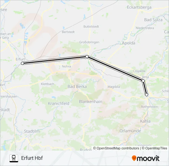 RE3 Train Line Map
