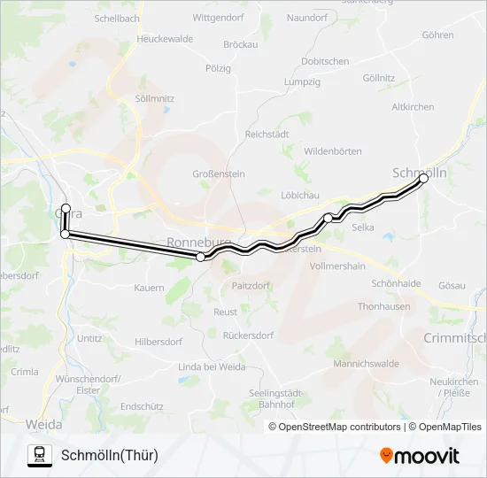 RE3 Train Line Map