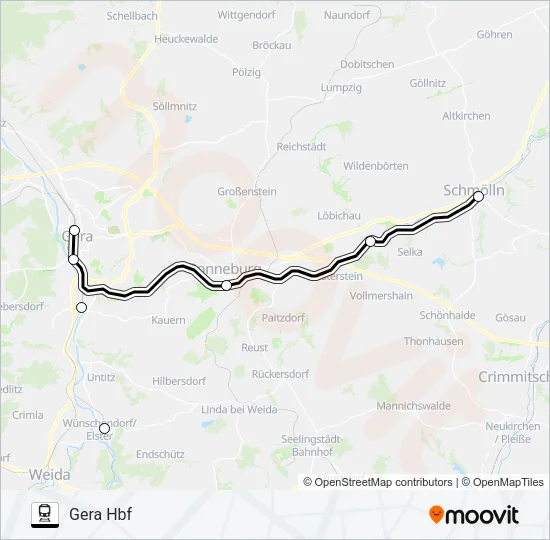 RE3 Train Line Map