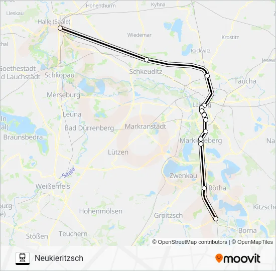 Поезд S5X: карта маршрута