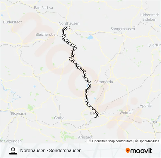 RB55 Train Line Map