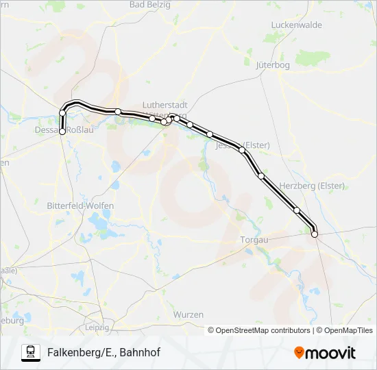 RE14 Train Line Map