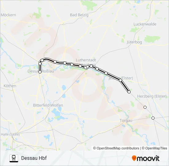 RE14 Train Line Map