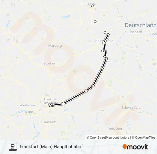 RE5 Train Line Map