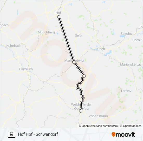 RE2 Train Line Map