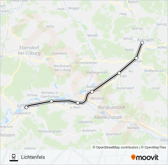 RB25 Train Line Map
