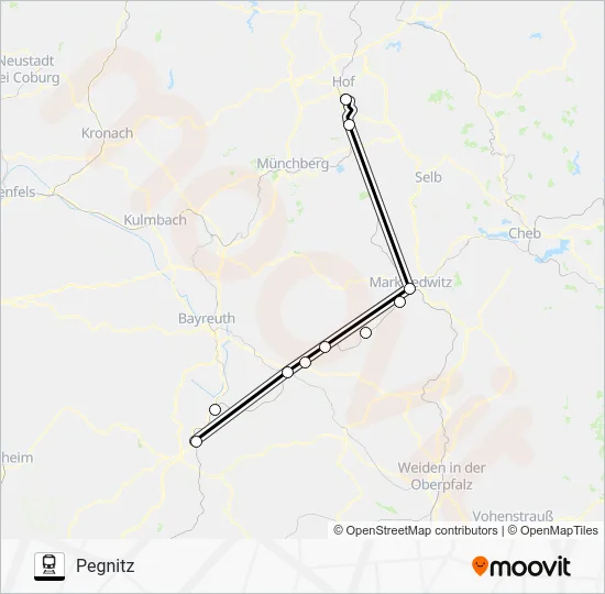 Поезд RE31: карта маршрута