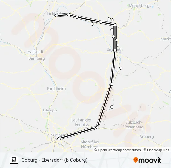 RE32 Train Line Map