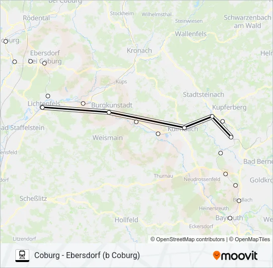 RE32 Train Line Map