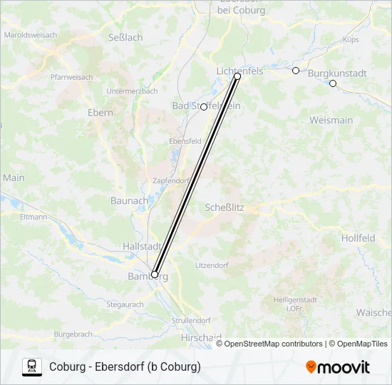 RE32 Train Line Map