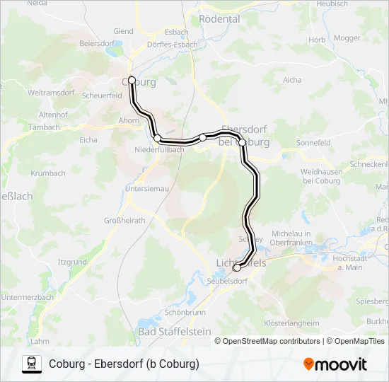 RE32 Train Line Map