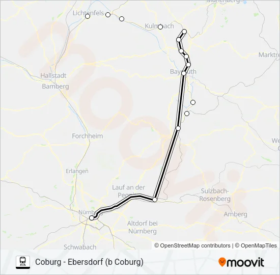 RE32 Train Line Map