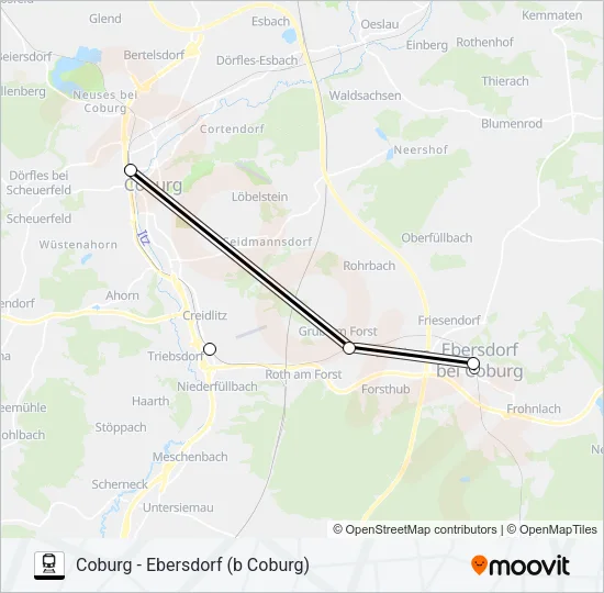 RE32 Train Line Map