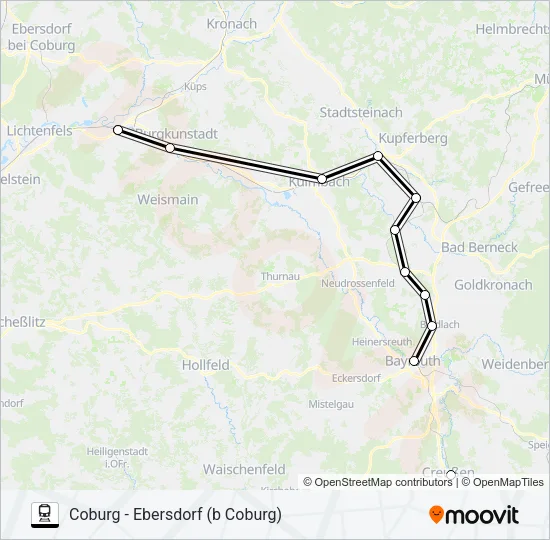 RE32 Train Line Map