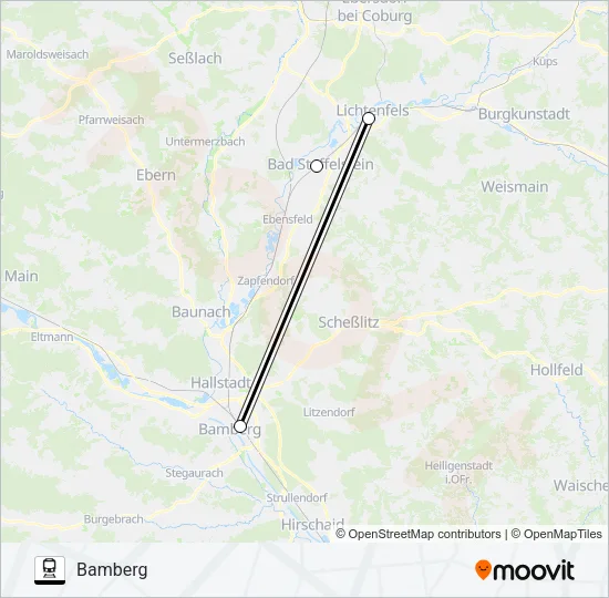 RE38 Train Line Map