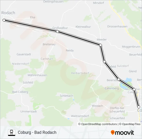 RB18 Train Line Map