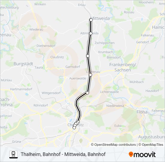 Поезд C14: карта маршрута